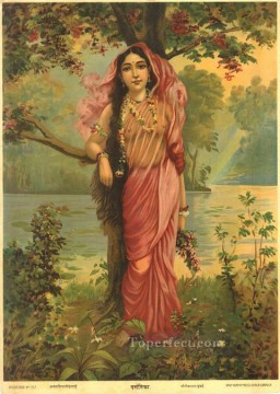 Raja Ravi Varma Painting - VASANTHIKA Raja Ravi Varma Indians